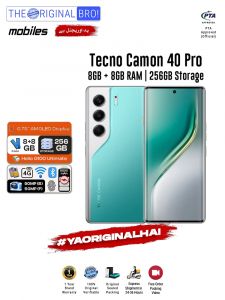 Tecno Camon 40 Pro - 8GB RAM - 256GB Storage - Easy Monthly Installments - PTA Approved - 1 Year Official Warranty - The Original Bro Mobiles - TOB70